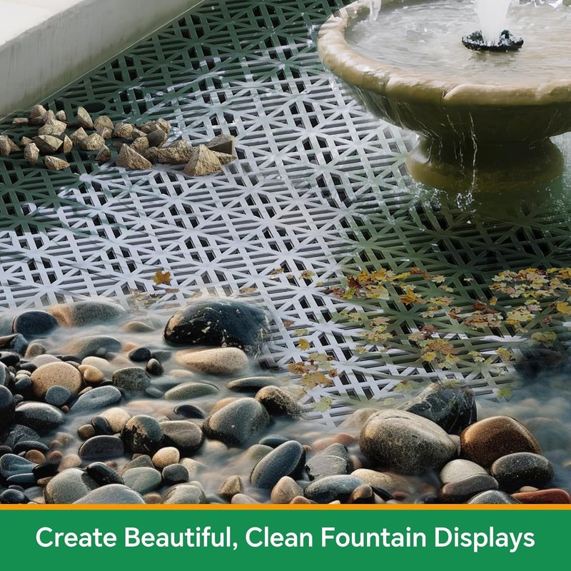 veonly Heavy Duty Fountain Basin Grates,3 Pack 24"×12" Reservoir Grates for Pond and Water Garden, Suitable for Water Features, Ponds, Fountains, Landscaping Decor, Reinforced PP Material (rhombus style) - Image 4